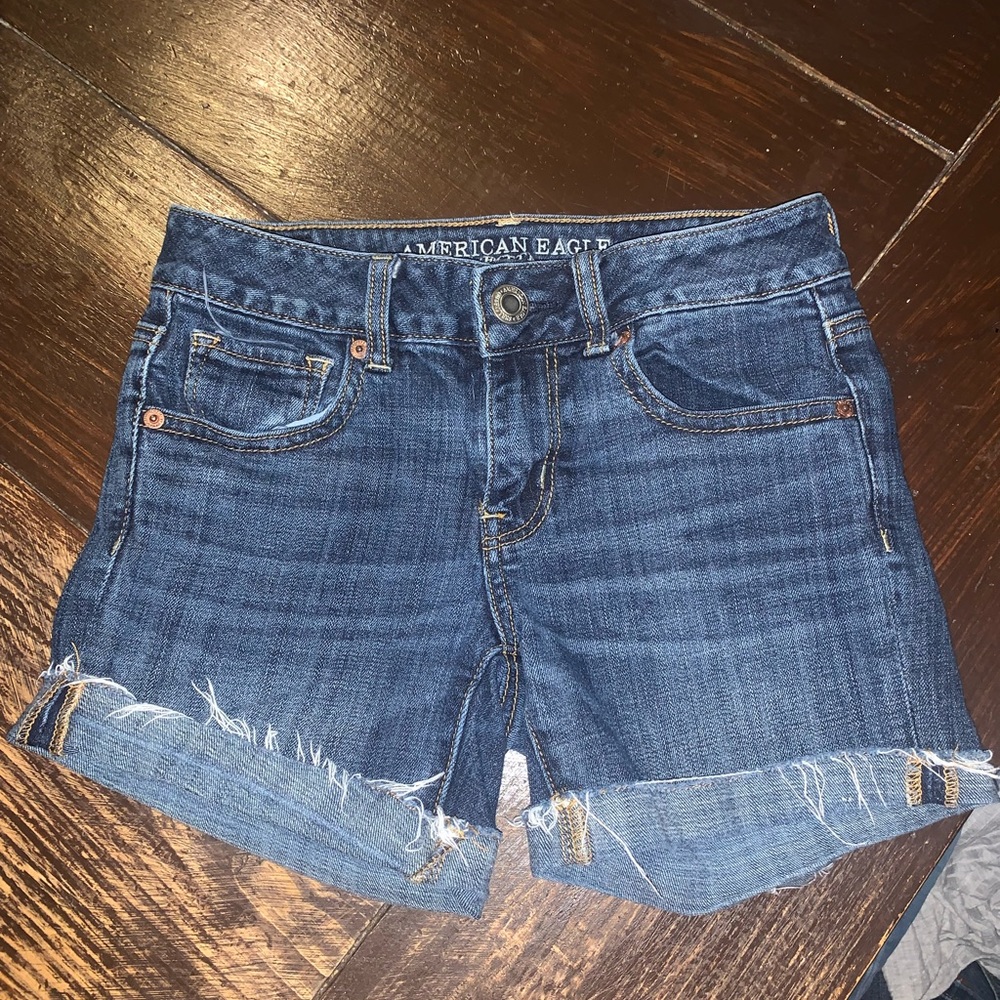 American eagle super stretch jean shorts